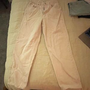 Cream high waisted, baggy pants